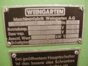 Pressa a vite Weingarten PS 125 - 110 ton (ID:75777) - Dabrox.com