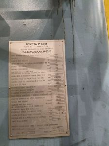 Pressa per stampaggio Rovetta S4-6300/5000x2630/E - 630 ton (ID:76413) - Dabrox.com