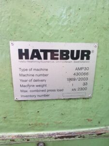 Macchina automatiche per forgiatura Hatebur AMP30 - 230 ton (ID:75502) - Dabrox.com