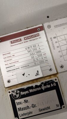 Macchina svolgitrice-raddrizzatrice Muller Weingarten UWR 60 (Foto 7)